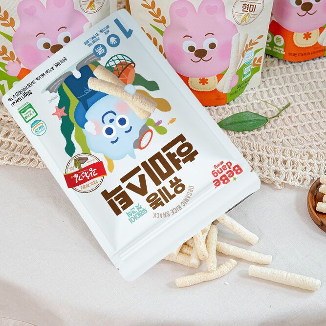  Bánh gạo lứt hữu cơ que dài Bebedang vị Rong Biển cho bé từ 6M+ (30g) 