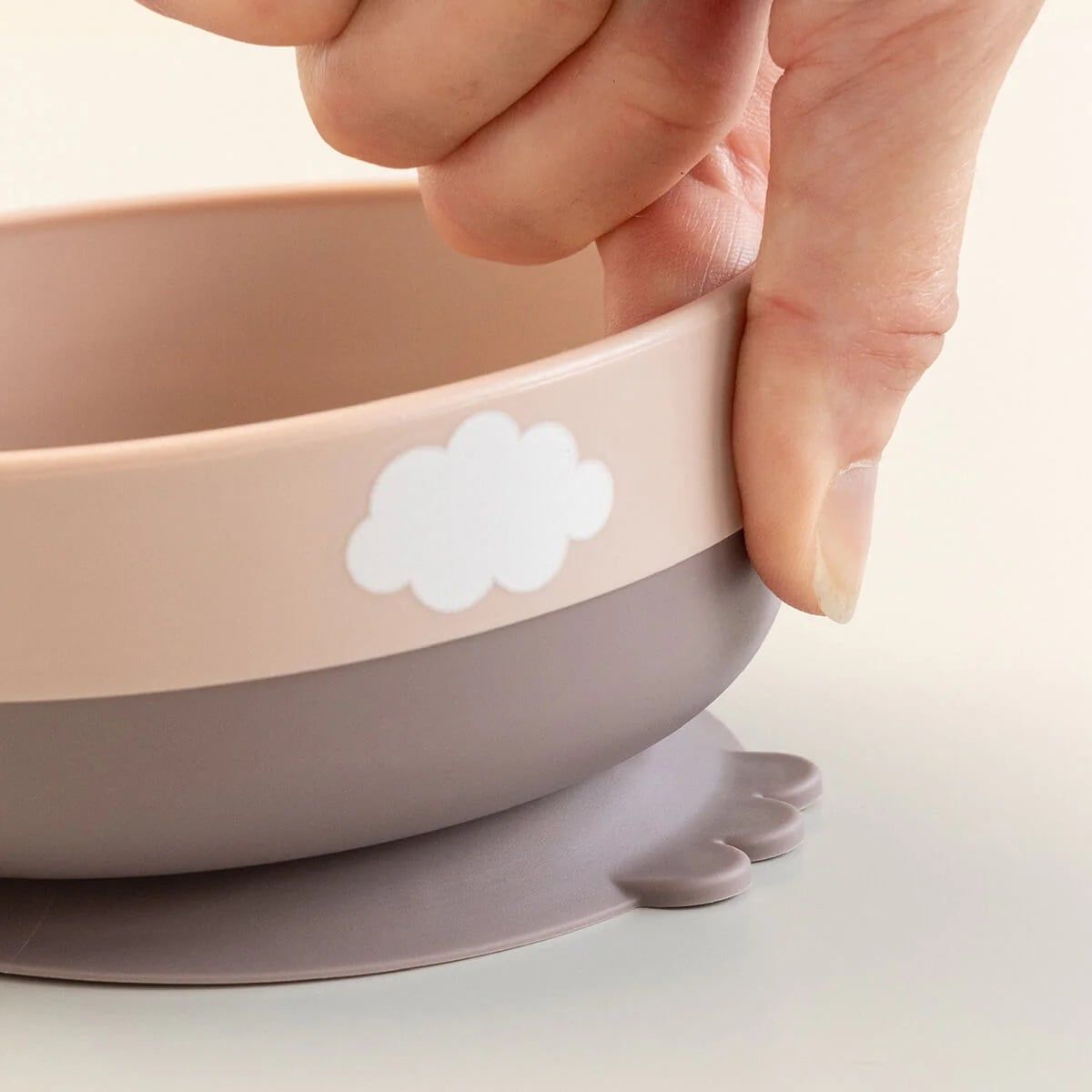  Bộ Ăn Dặm 3 Món Done By Deer Happy Clouds Có Đế Chống Trượt - Màu Powder 