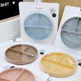  (A) Khay Ăn Dặm Chia Ngăn Silicone Mushie 