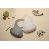  Yếm Ăn Dặm Màu Trơn Silicone Modui Cho Bé Từ 6M+ 