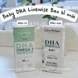  DHA Omega-3 dạng giọt LiveWise Baby vị cam 30ml (0-2y) 