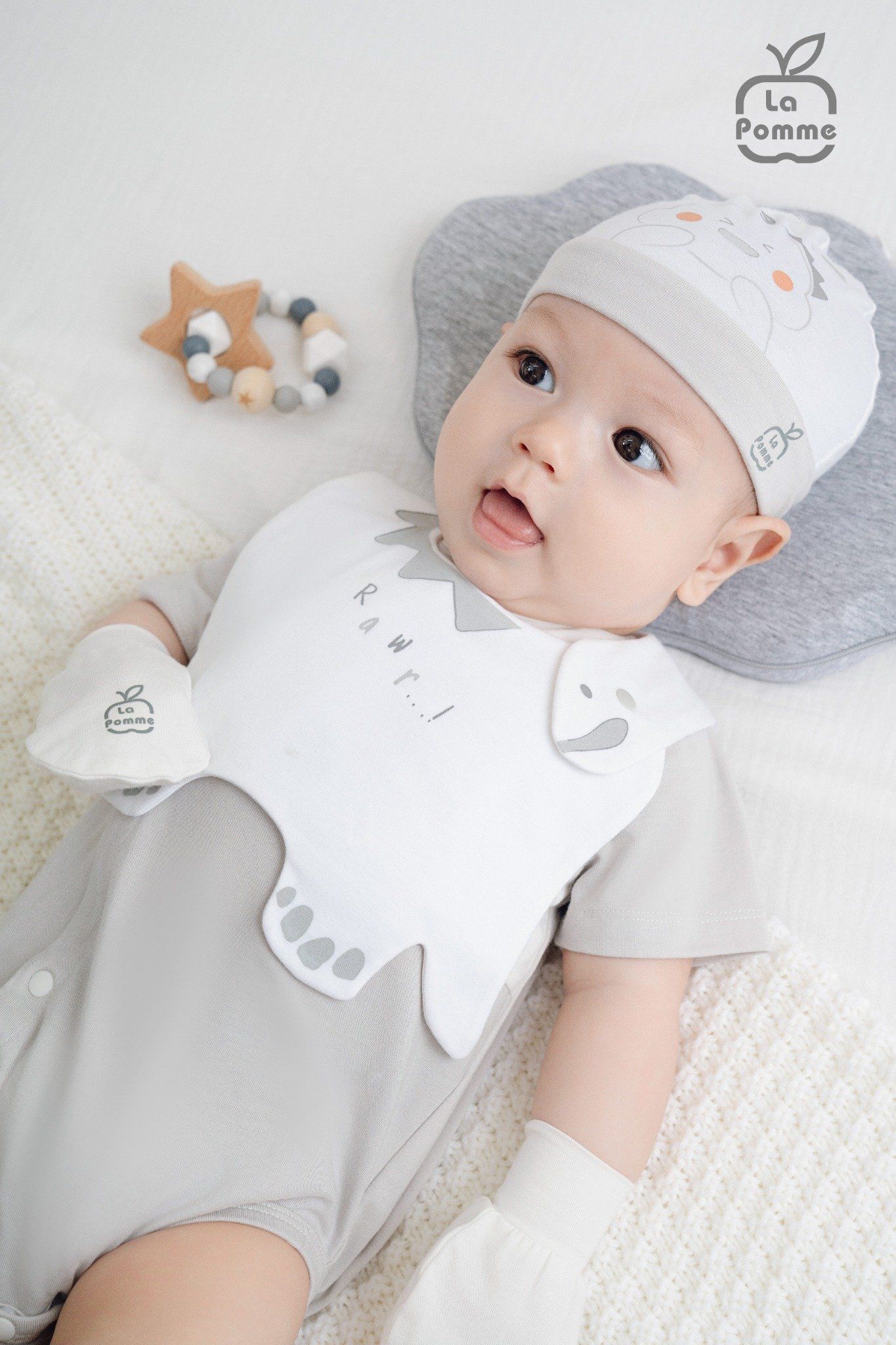  Bodychip Cộc Tay La Pomme Hoạ Tiết Khủng Long Đáng Yêu 