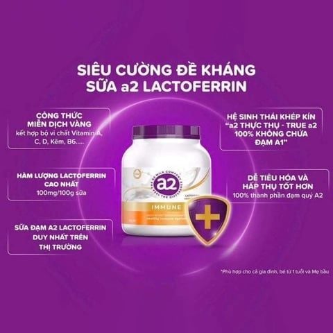  Sữa Bột A2 Immune Lactoferrin (900g) 