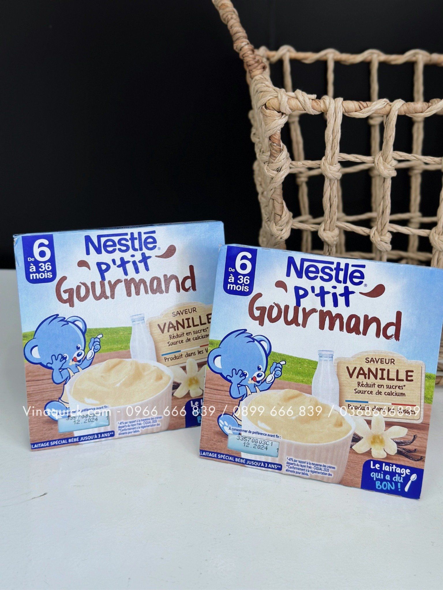  (A) Váng Sữa Nestle P'tit Gourmand Vị Vani Cho Bé Từ 6M+ 