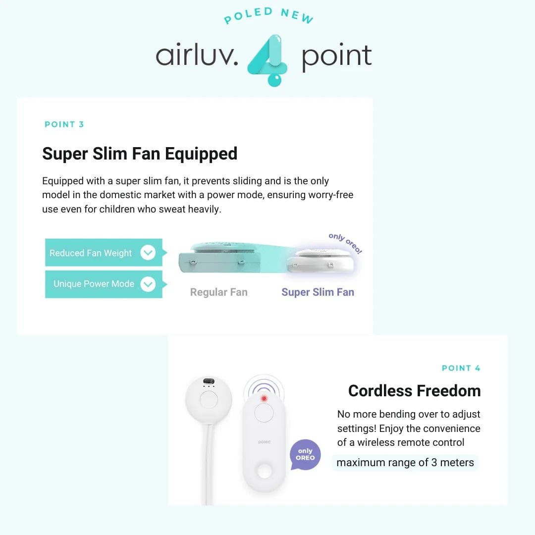  Tấm Lót Xe Đẩy / Ghế Ô Tô Poled Airluv Oreo Điều Hòa Làm Mát Cho Bé 