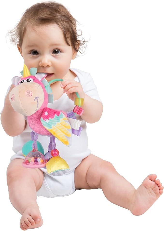  Đồ Chơi Lục Lạc Kỳ Lân Hoạt Động PlayGro Unicorn Clip Clop Pink 