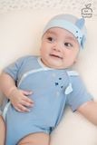  Body Tam Giác Cộc La Pomme Tai Thỏ Xinh Xắn - Màu Xanh 