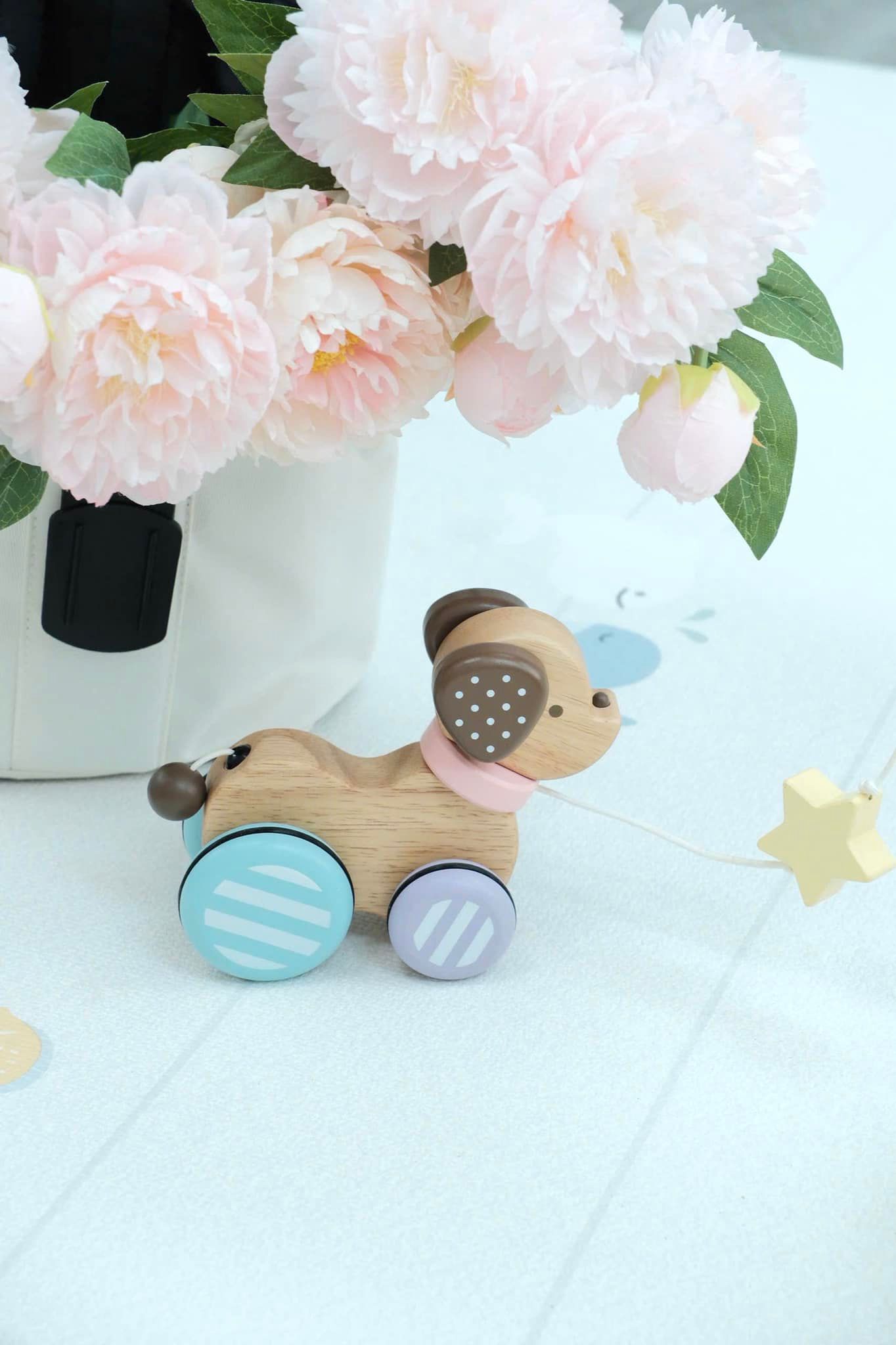  Đồ Chơi Kéo Gỗ Geni Chú Chó Con Candy Puppy 
