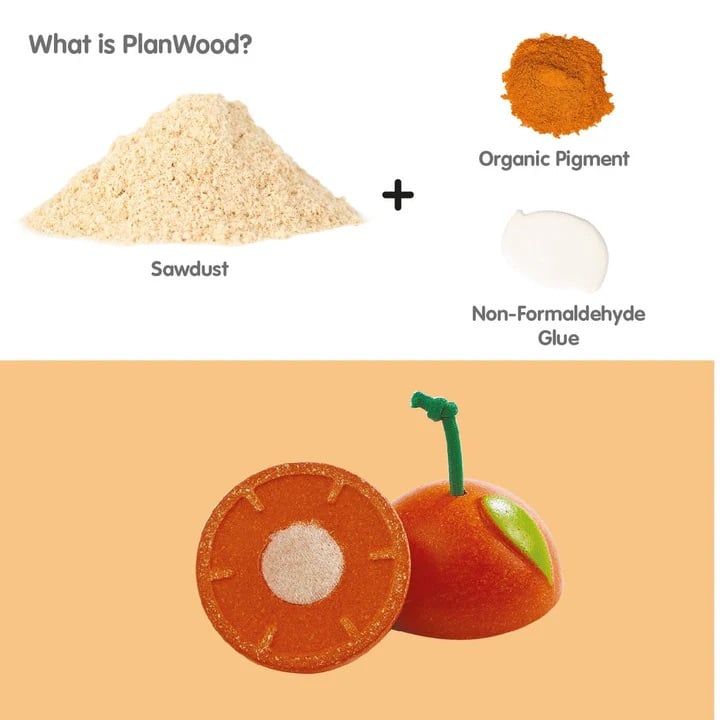  (A) Đồ Chơi Gỗ PlanToys Cắt Trái Cây Assorted Fruit Cho Bé 18M+ 