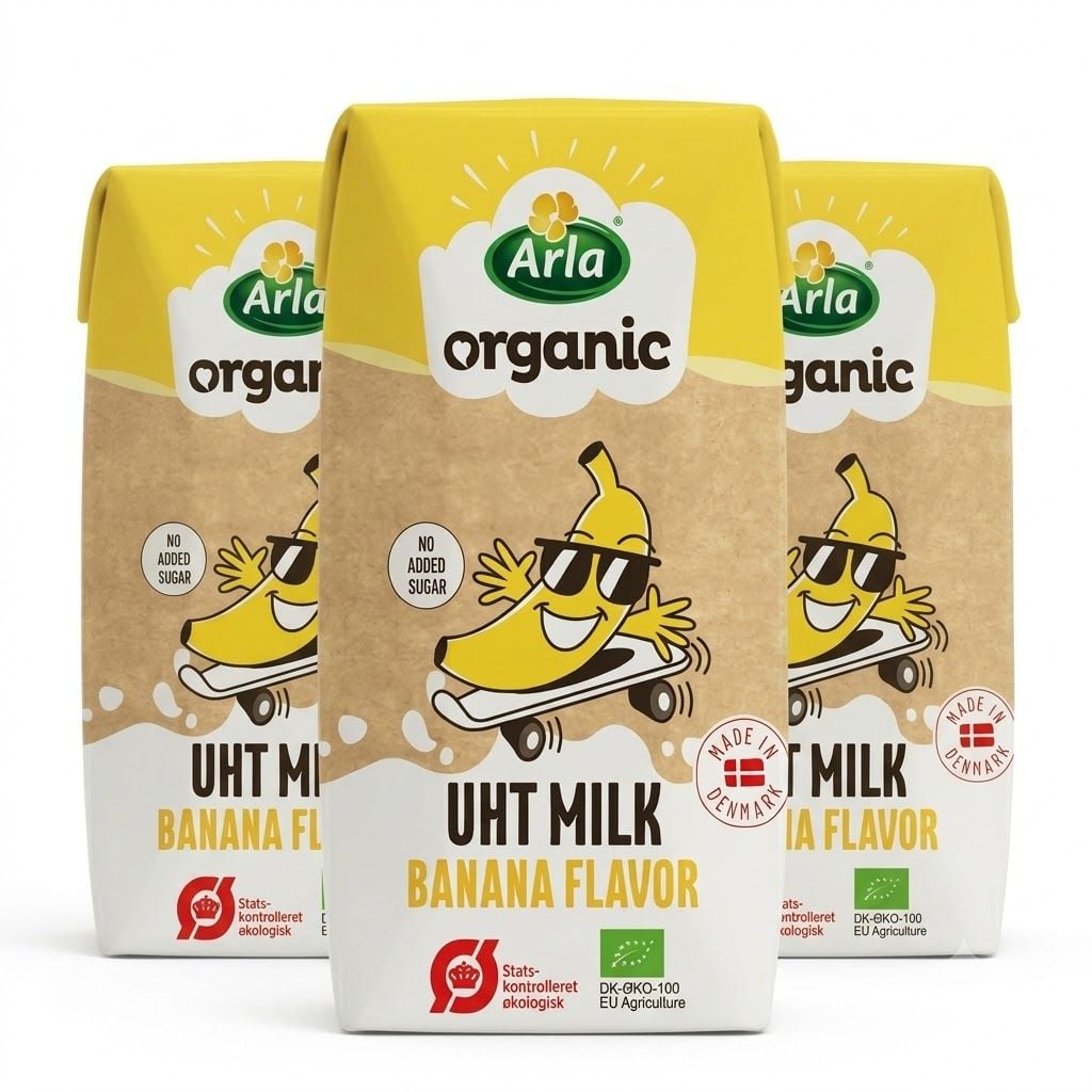  Sữa tươi hữu cơ Arla Organic vị chuối (200ml) 