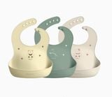  Yếm Ăn Dặm Họa Tiết Silicone Modui Cho Bé Từ 6M+ 