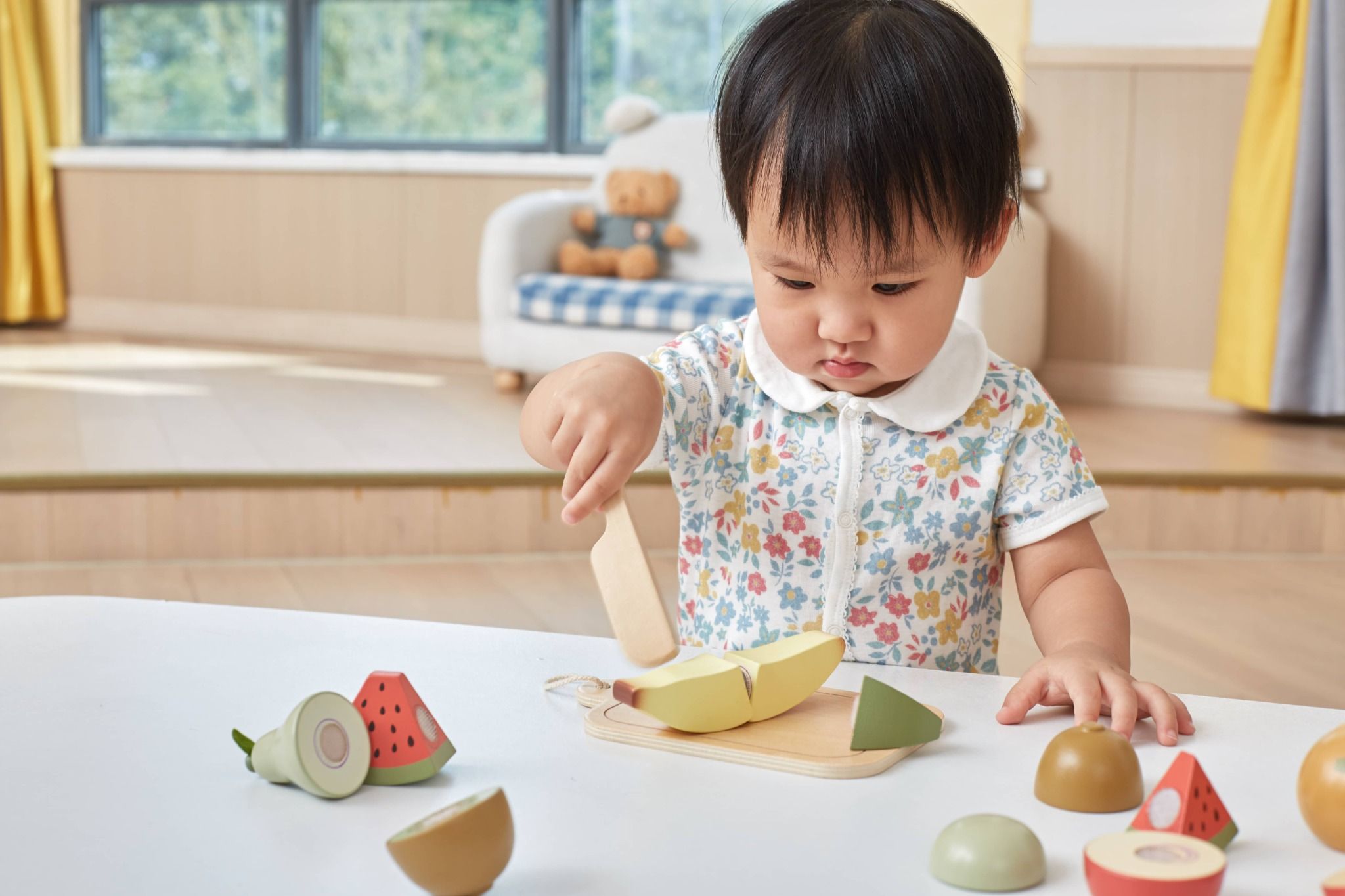  (A) Đồ chơi cắt trái cây bằng gỗ Polar B cho bé từ 18M+ 