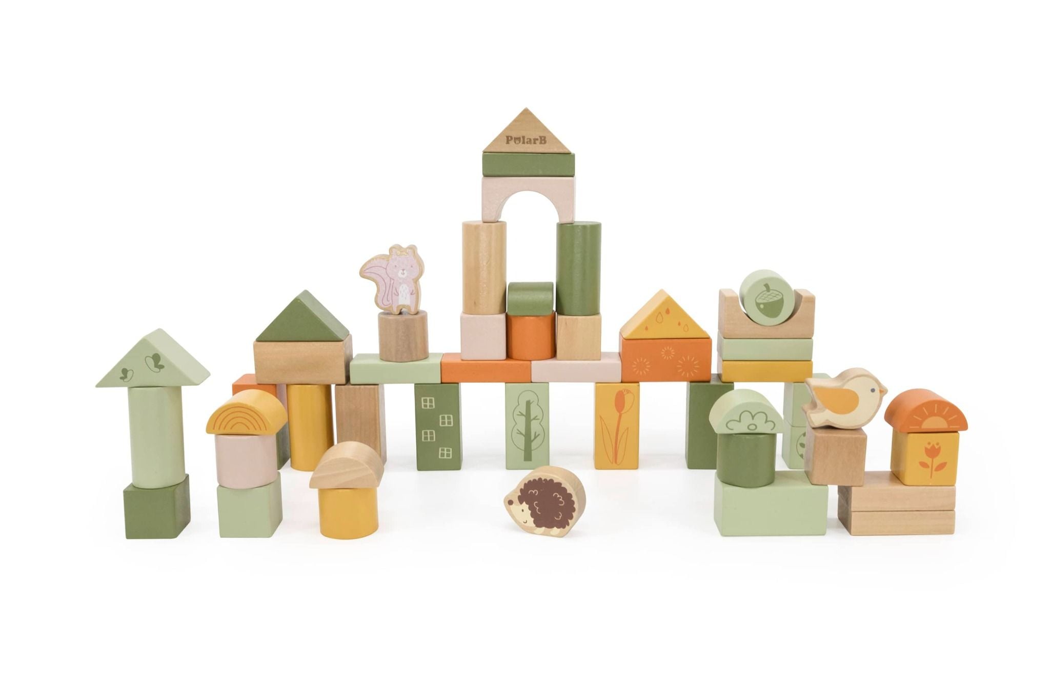  Đồ Chơi Xếp Khối Gỗ Rừng Xanh Polar B Cho Bé Từ 2Y+ ( 50 pcs ) 