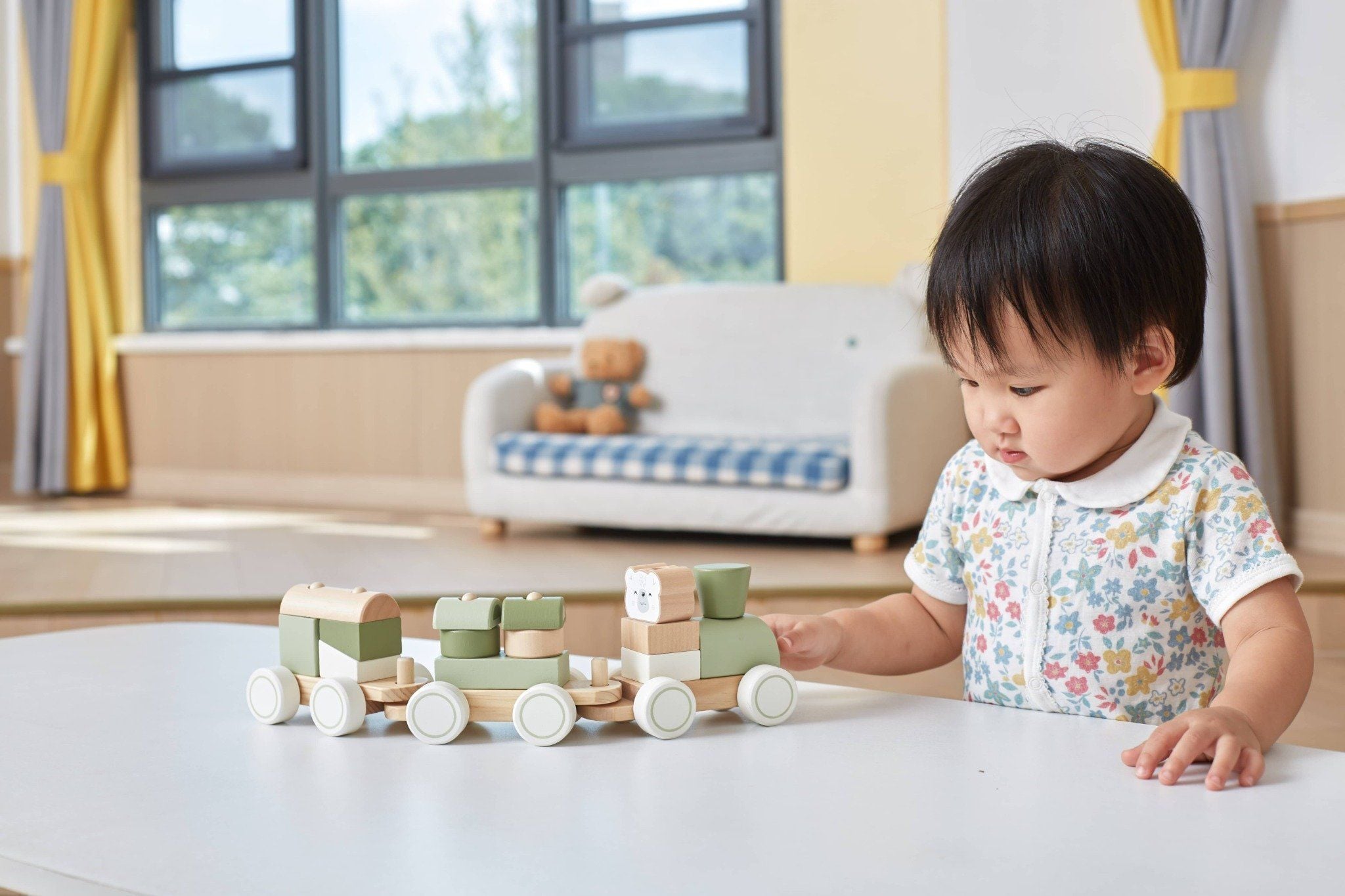  Đồ chơi gỗ tàu hỏa Polar B cho bé từ 18M+ 