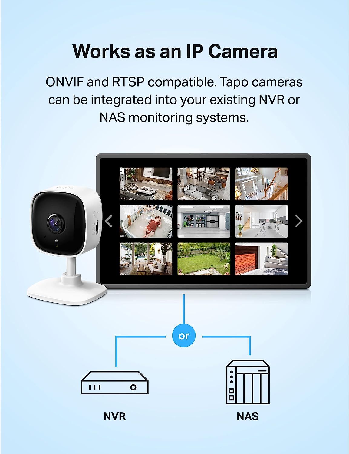  (A) Camera theo dõi bé Tapo 1080p Indoor Security Camera by TP-Link (Tapo C100) 