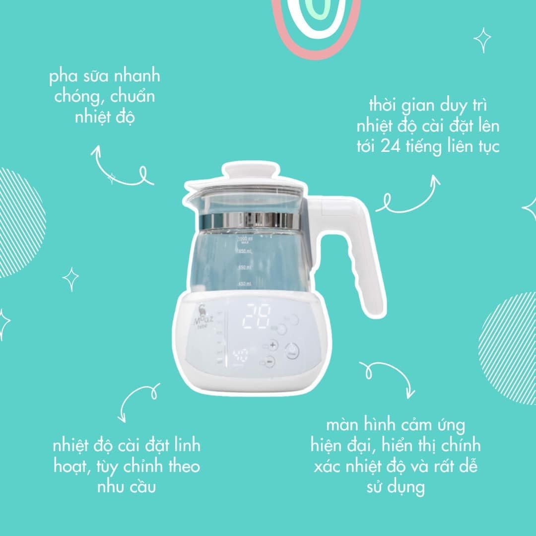  Bình đun nước pha sữa thông minh Moaz BéBé MB-002 