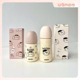  Bình Sữa PPSU Cổ Rộng UBmom Mèo Bonjour Begie 
