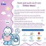  Nước Giặt Quần Áo Em Bé Dnee Tím - Yellow Moon 3L 