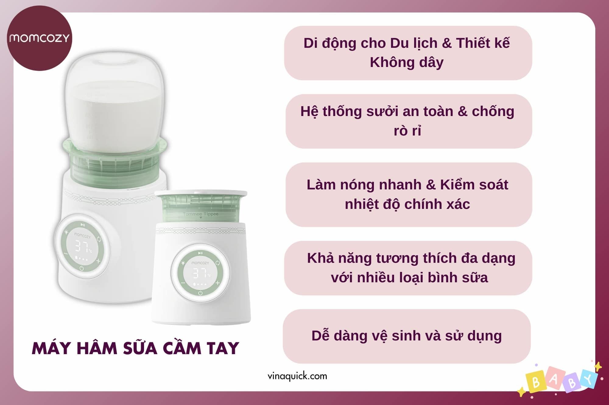  Máy Hâm Sữa Cầm Tay Momcozy 