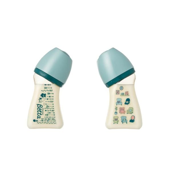  Bình Sữa Betta PPSU Họa Tiết Brain Happy Time! Cổ Rộng 160ml 