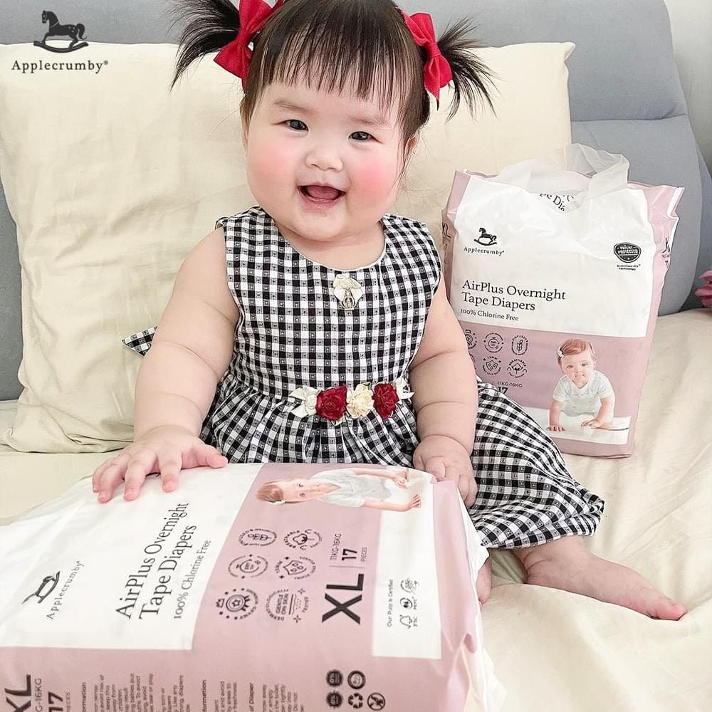  (MINI) BỈM TÃ QUẦN ĐÊM APPLECRUMBY AIRPLUS OVERNIGHT 