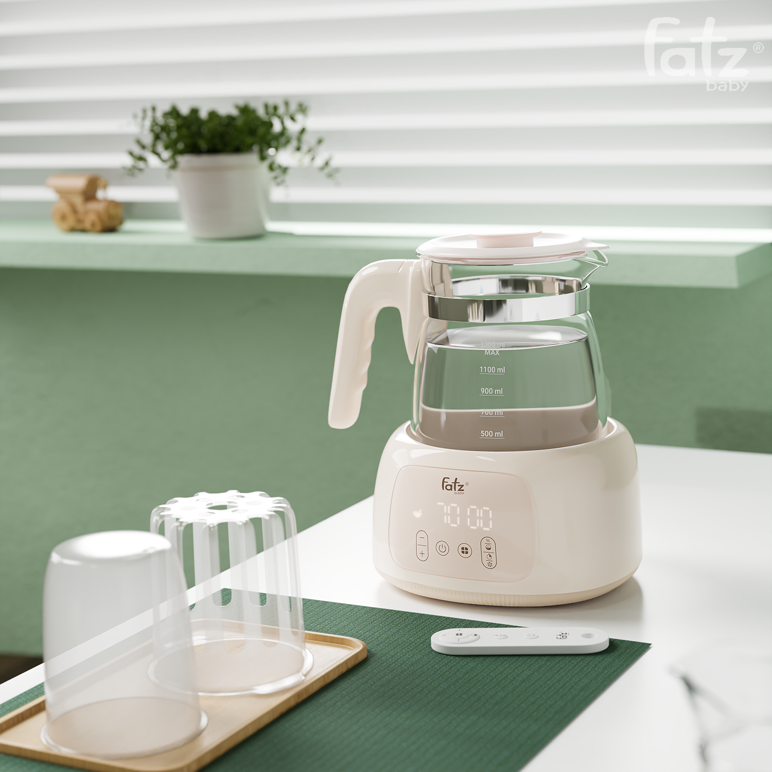  Máy đun và hâm nước pha sữa điều khiển từ xa thông minh Fatzbaby Quick 16 Plus 