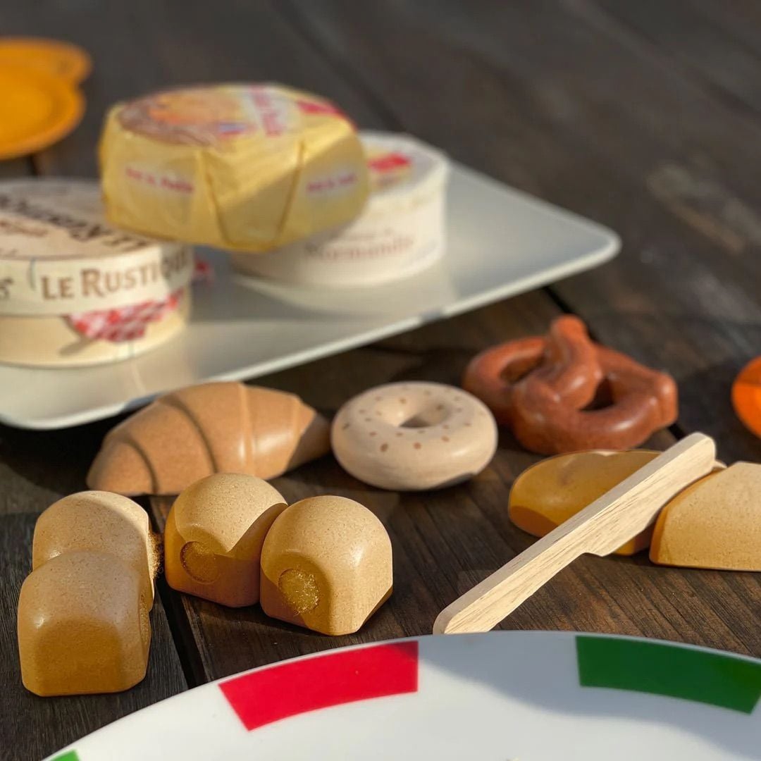  Đồ Chơi Gỗ PlanToys Cắt Bánh Mì Bread Set Cho Bé 2Y+ 