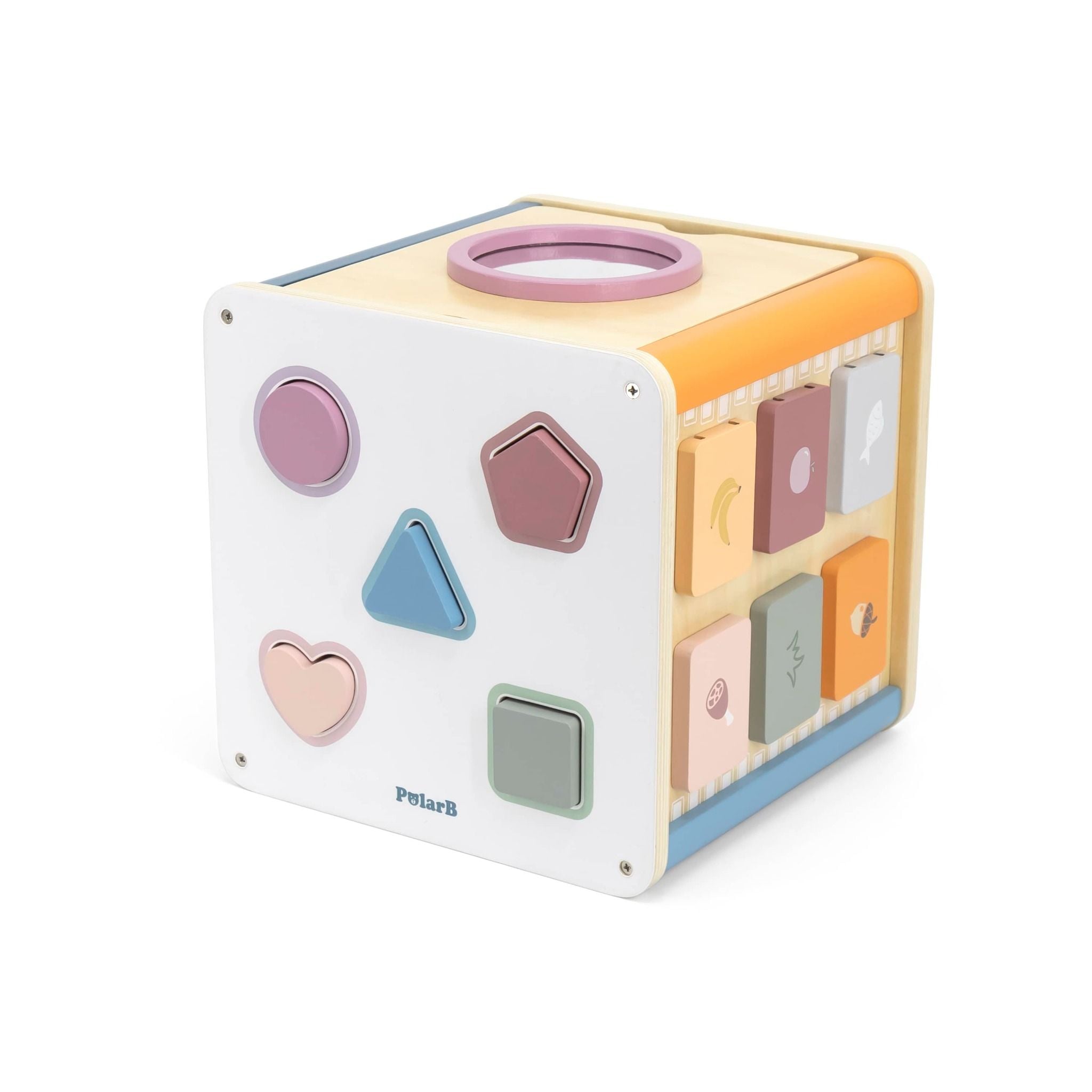  Hộp Đồ Chơi Gỗ Thả Khối  8 in 1 Activity Cube Polar B Cho Bé Từ 18M+ 