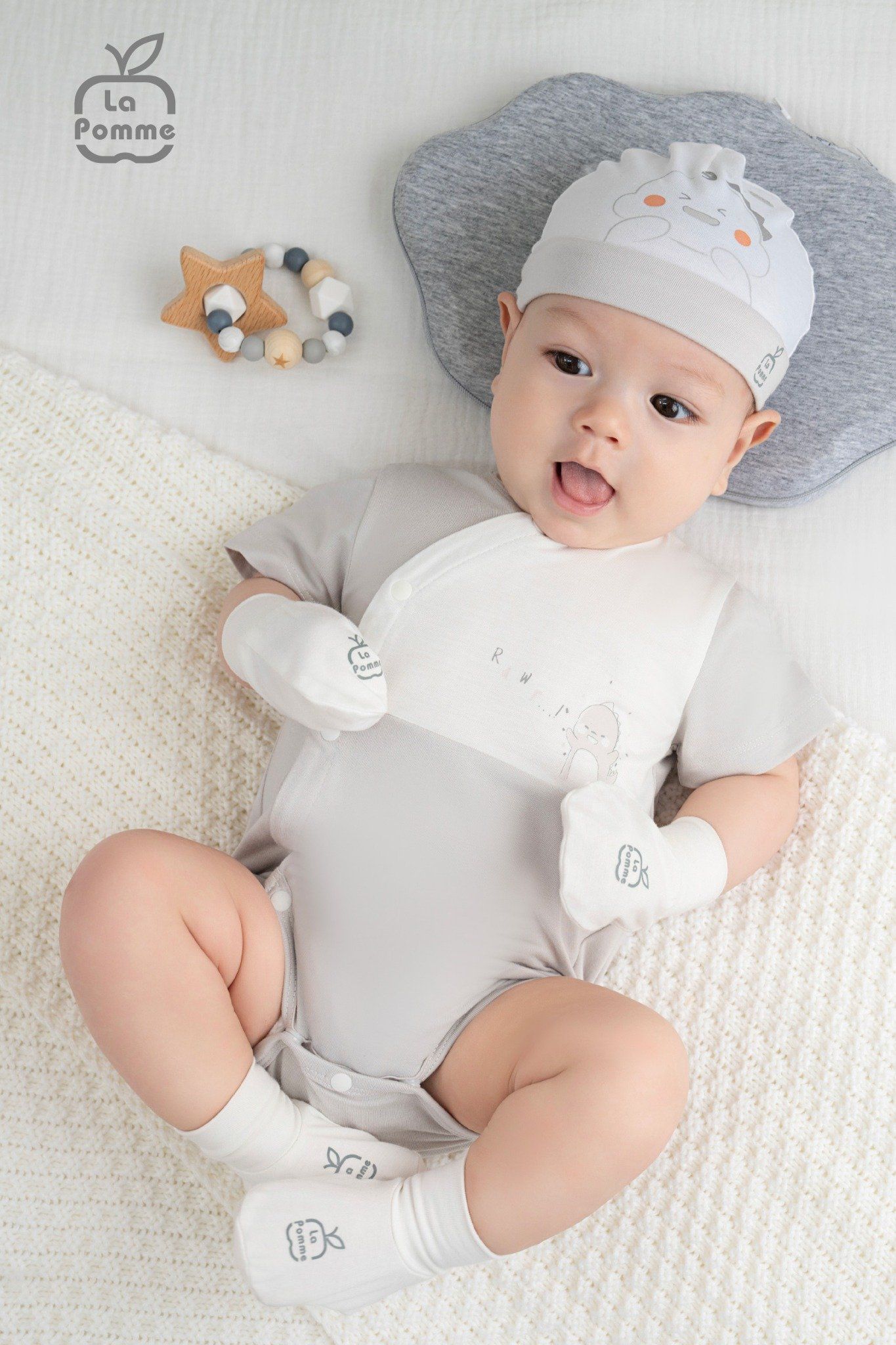  Bodychip Cộc Tay La Pomme Hoạ Tiết Khủng Long Đáng Yêu 