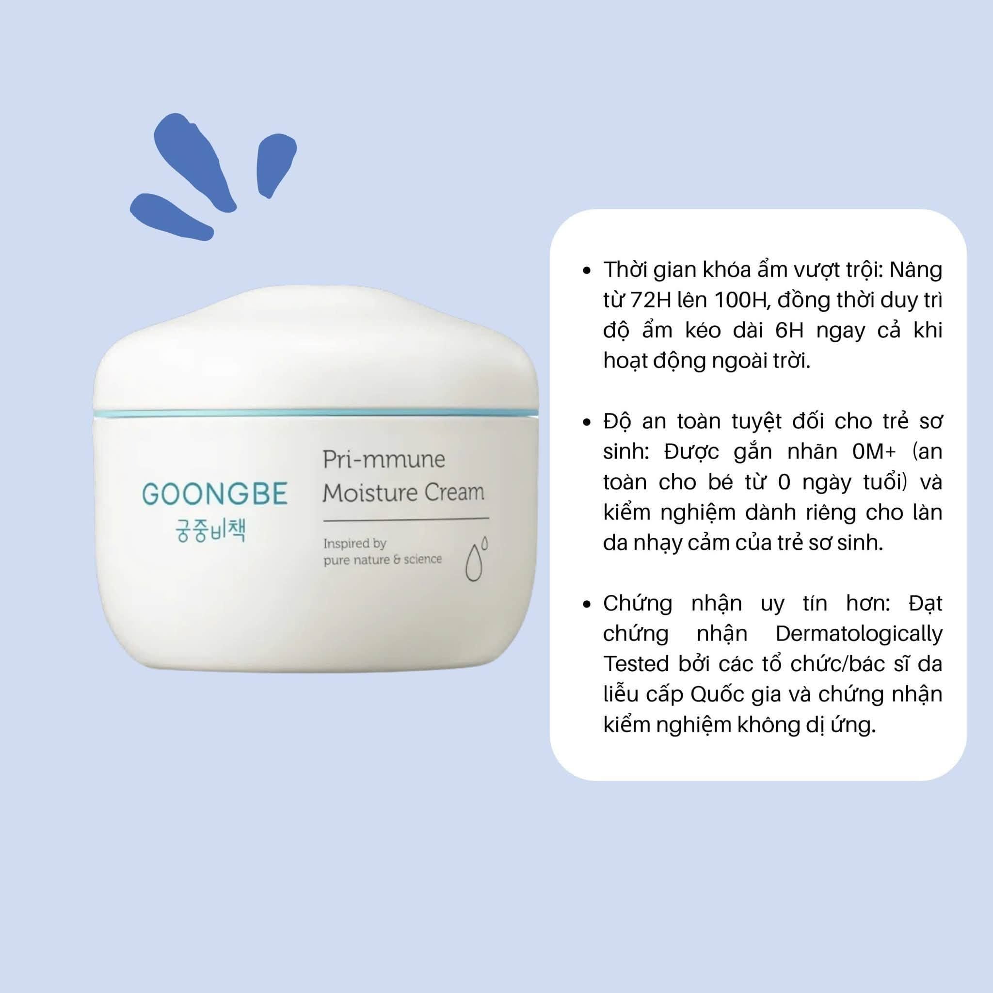  Kem Dưỡng Ẩm Chuyên Sâu 72H GOONGBE Baby Deep Moisture Cream 180ml 