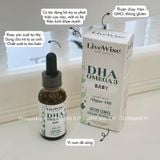  DHA Omega-3 dạng giọt LiveWise Baby vị cam 30ml (0-2y) 