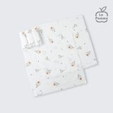  Set 5 Khăn sữa sợi tre lụa La Pomme (30x30cm) - Trắng (Ngôi làng) 
