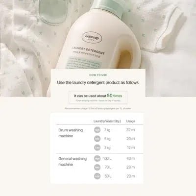  Chai Nước Giặt Bebesup Home Laundry Detergent 1L 