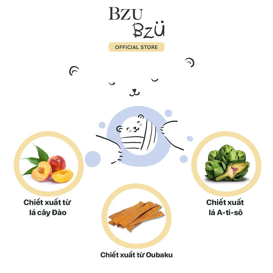  Sữa tắm gội toàn thân cho bé Bzu Bzu Head to Toe Baby Wash - Hương thư giãn 