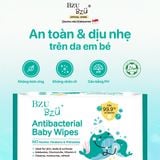  Khăn ướt diệt khuẩn Bzu Bzu Antibacterial Baby Wipes (Xanh Lá)- 30 Tờ 
