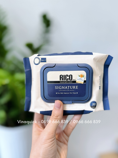 KHĂN ƯỚT CAO CẤP RICO SIGNATURE - 20 TỜ 