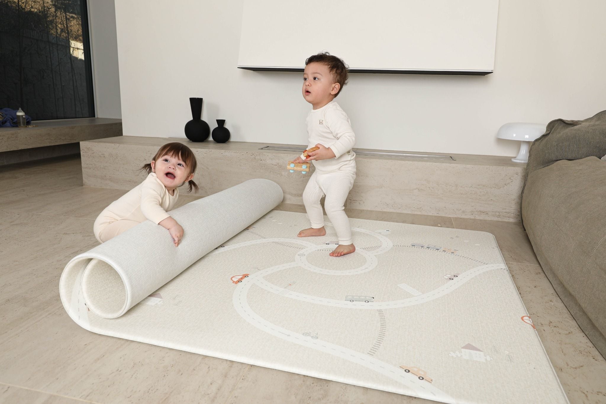  Thảm chơi PVC cao cấp cho bé Dwinguler - Play Road and Momo 