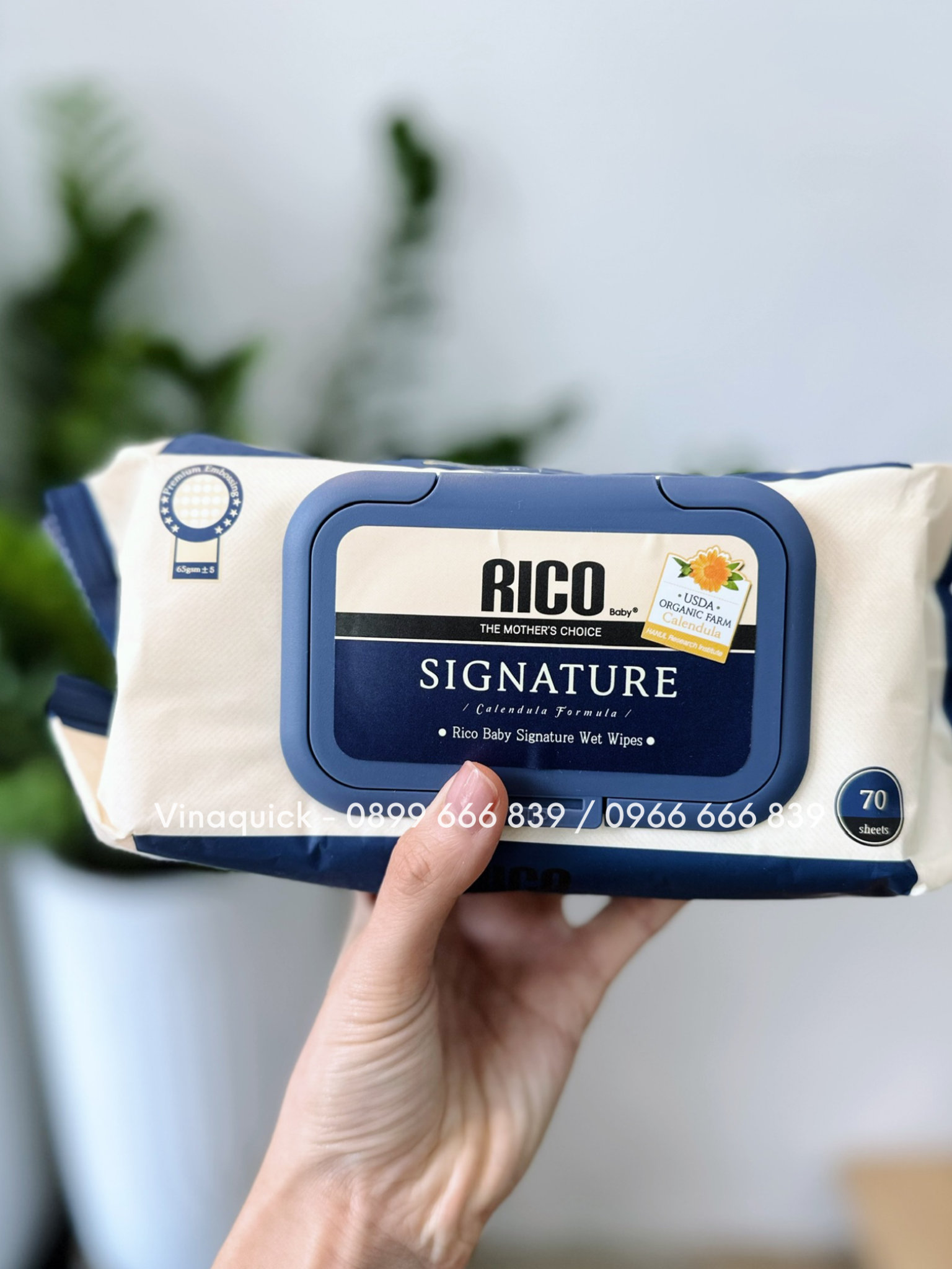  KHĂN ƯỚT CAO CẤP RICO SIGNATURE - 70 TỜ 