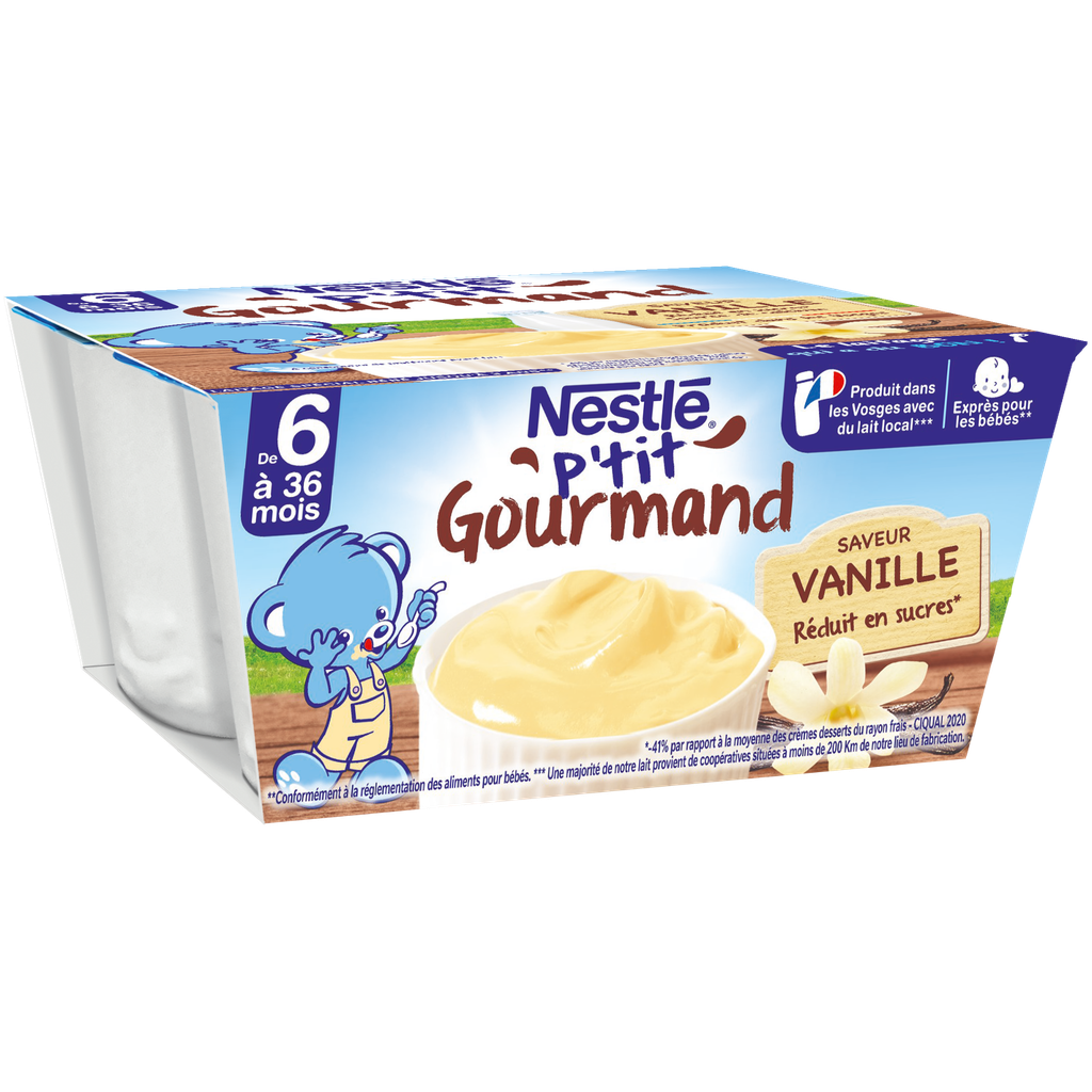  (A) Váng Sữa Nestle P'tit Gourmand Vị Vani Cho Bé Từ 6M+ 
