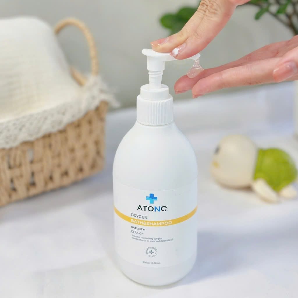  Sữa Tắm Gội 2in1 Dịu Nhẹ ATONO2 Oxygen Cho Bé 300g (0+) 