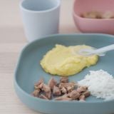  Set Ăn Dặm 4 Món Silicone Đế Hít Béaba Cho Bé Từ 4M+ 