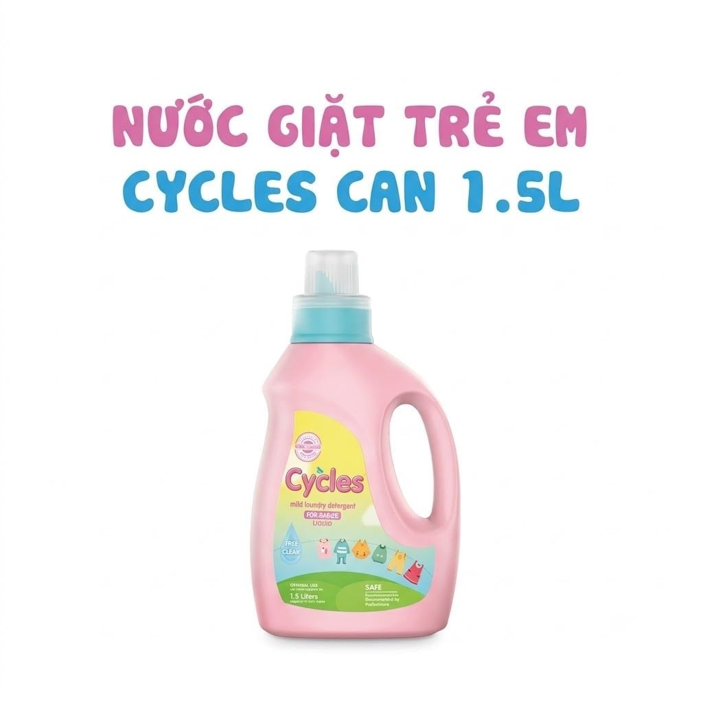  Nước Giặt Trẻ Em Cycles Can 1.5L 