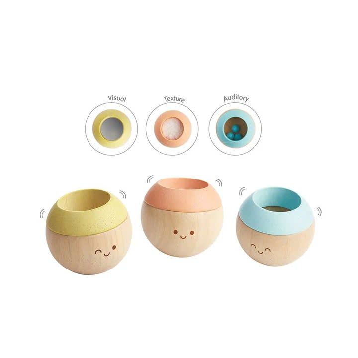  Đồ Chơi Gỗ PlanToys Lật Đật Tròn Sensory Tumbling - Pastel Cho Bé 6M+ 
