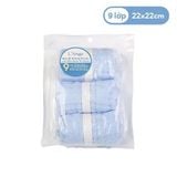  Khăn nhỏ vải bông 9 lớp L'ange 22 x 22 cm (Set 3 cái) 