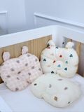  (A) Gối Chống Bẹp Đầu Tai Gấu Cho Bé Từ Sơ Sinh HV Bedding 