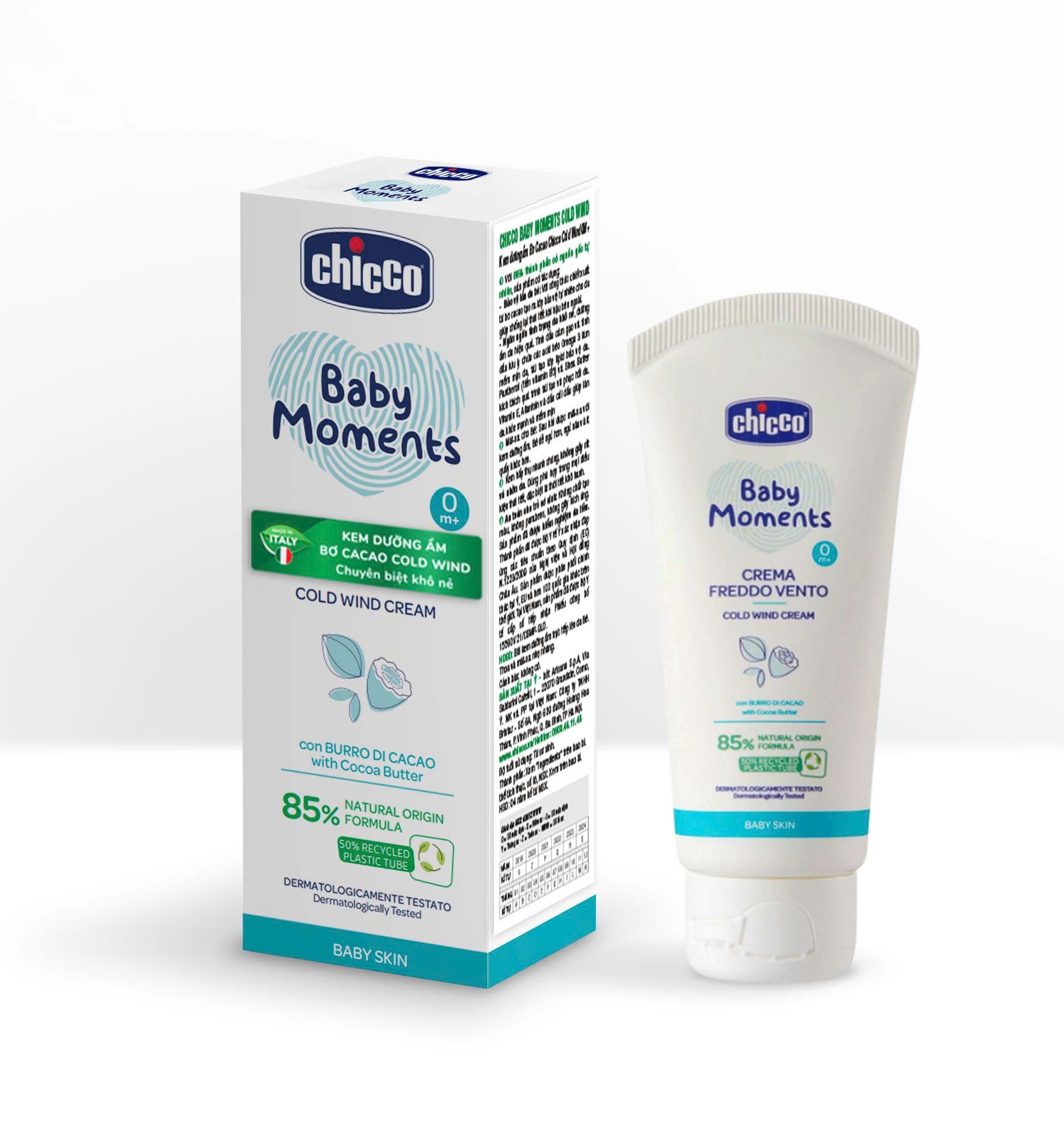  Kem dưỡng ẩm Bơ Cacao Chicco Cold Wind 0M+ 50ml 
