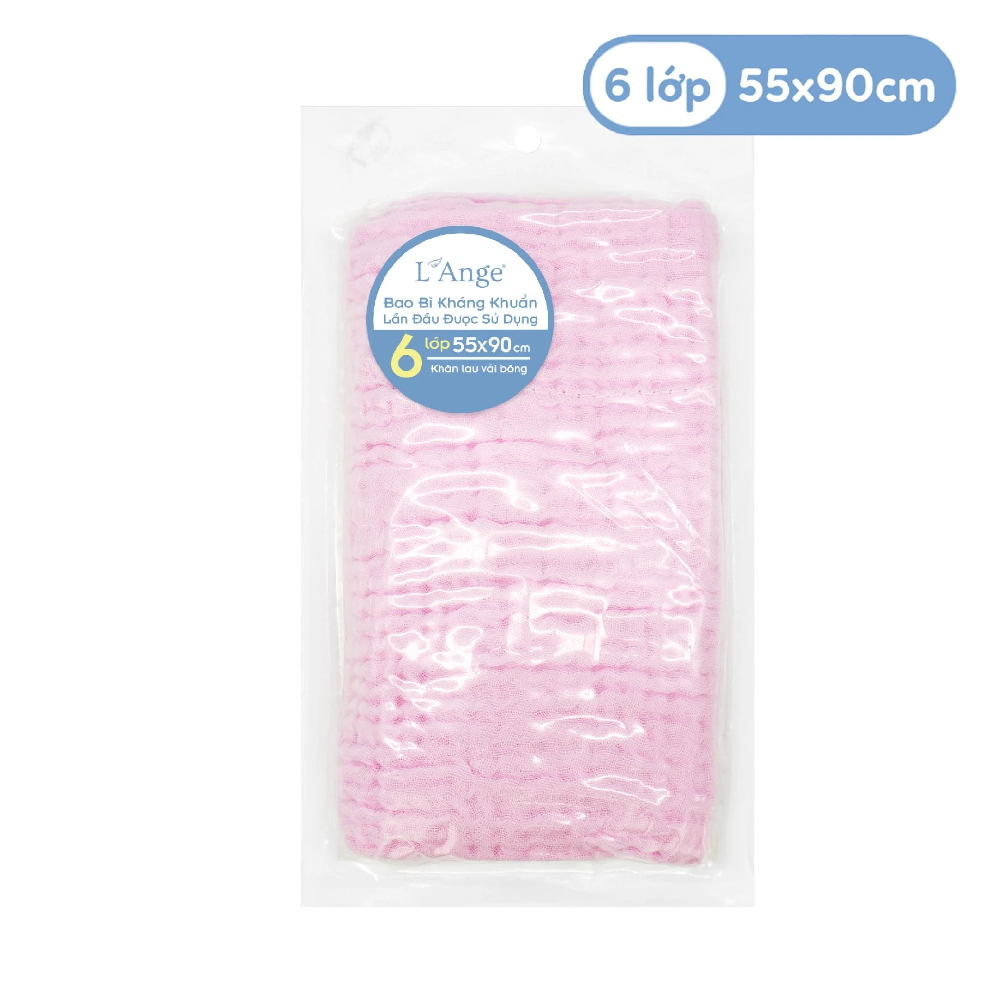  Khăn tắm vải bông 6 lớp L'ange 55 x 90 cm 