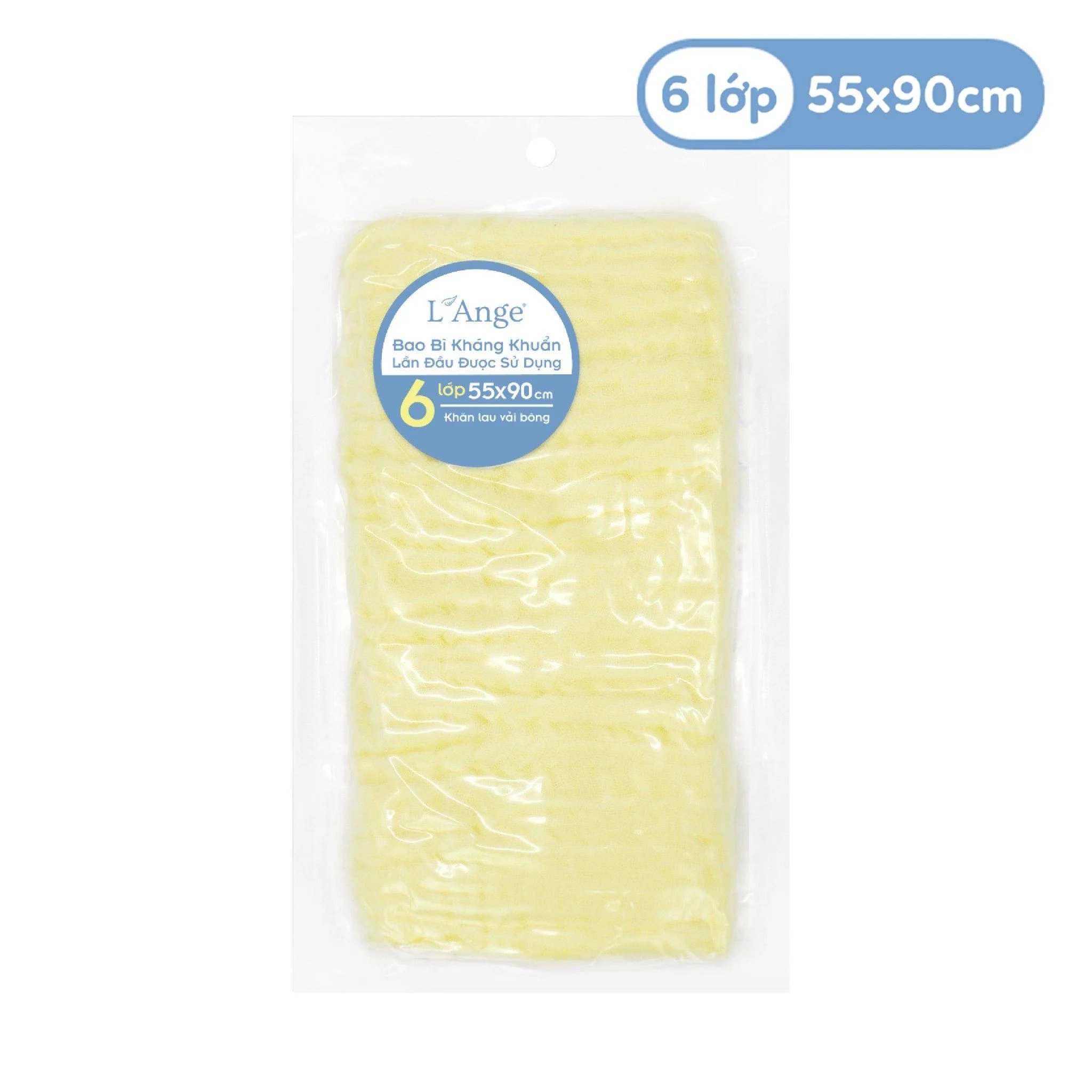  Khăn tắm vải bông 6 lớp L'ange 55 x 90 cm 