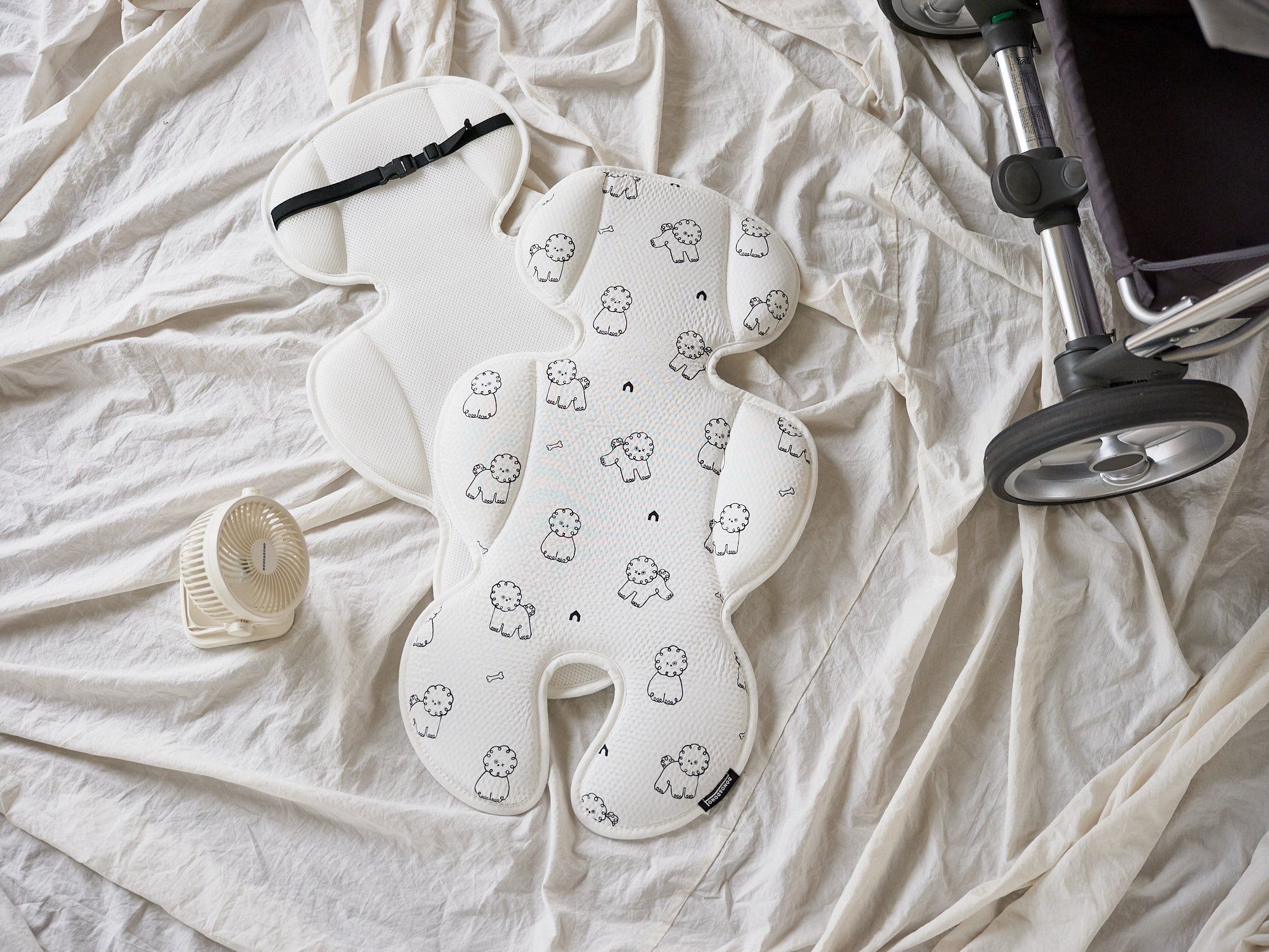  Thảm Lót Xe Đẩy 3D Airmesh Dono&Dono - Họa Tiết Bichon 