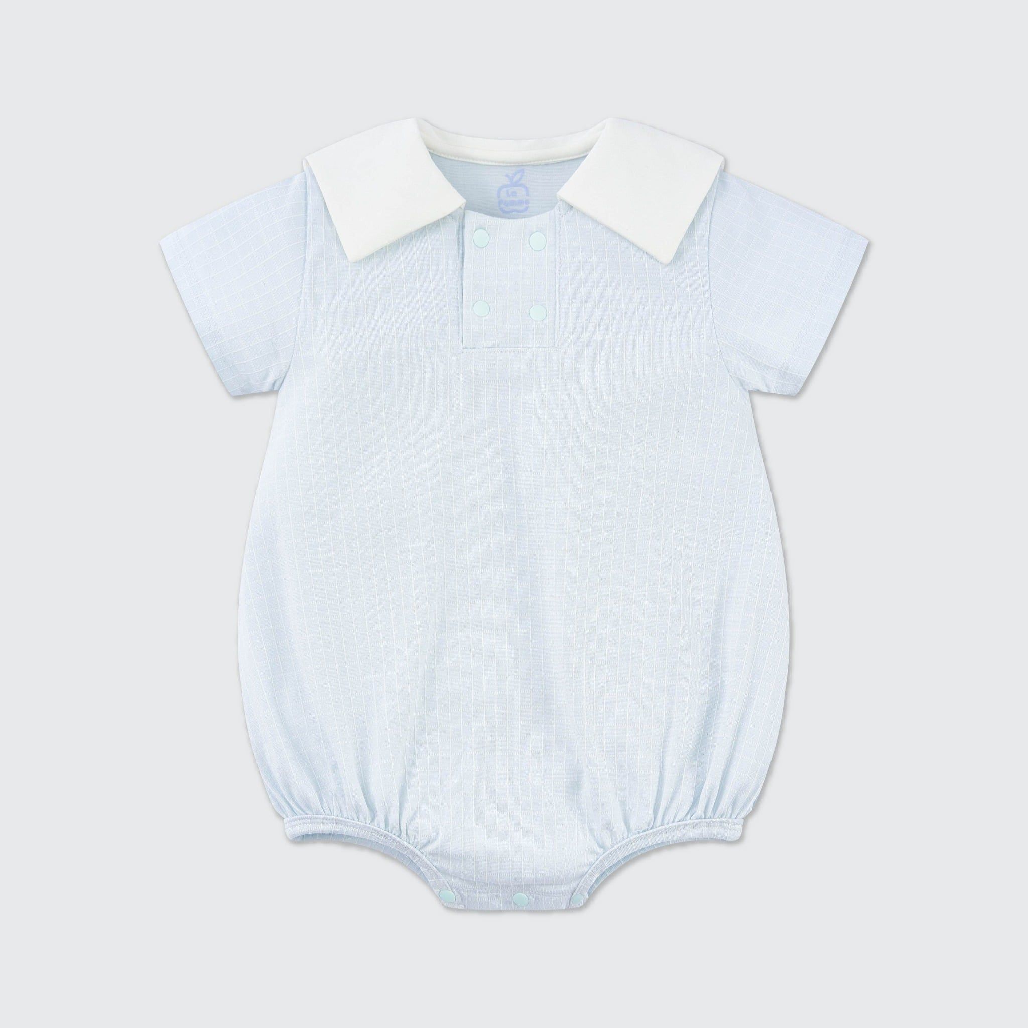  Body cộc tay La Pomme phối cổ thanh lịch - Xanh Biển 